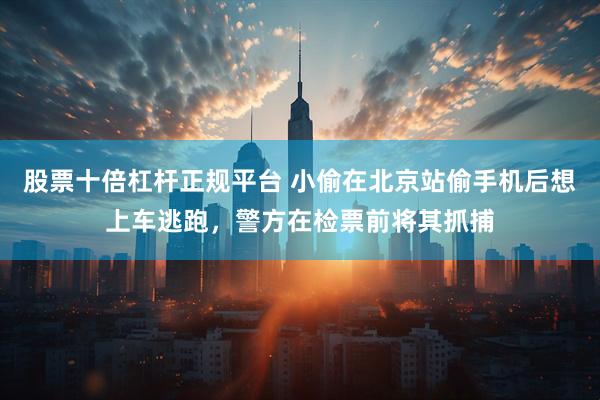 股票十倍杠杆正规平台 小偷在北京站偷手机后想上车逃跑，警方在检票前将其抓捕